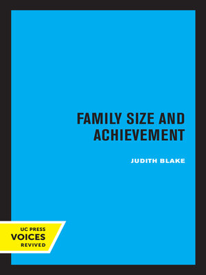 cover image of Family Size and Achievement